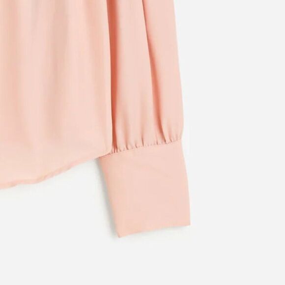 Madewell NT224 Pale Blush Long-Sleeve Button-Front Top size small NWT - Picture 7 of 12